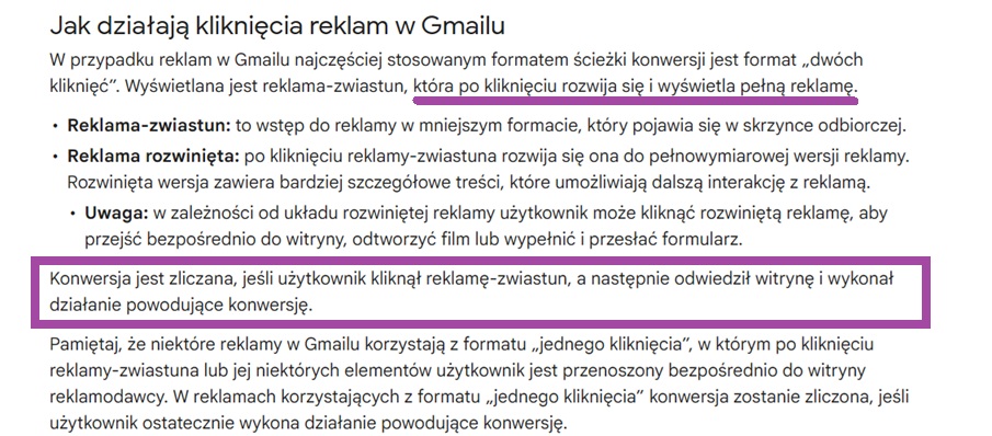 Kliknięcia reklam Gmail